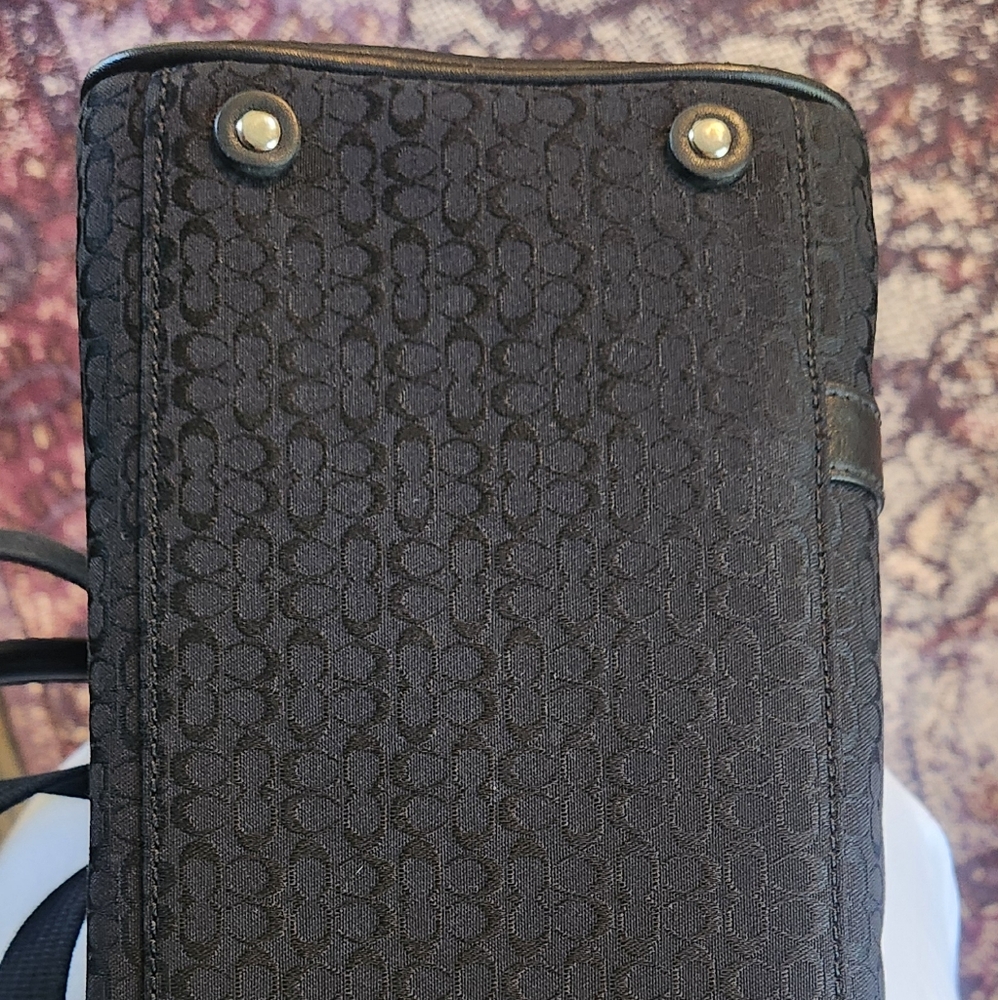 Coach Signature Mini Boston Bag - Black - Travel Bag - Picture 8 of 15